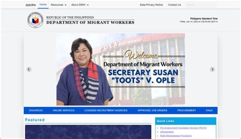 www.dmw..gov.ph|department of migrant workers website.